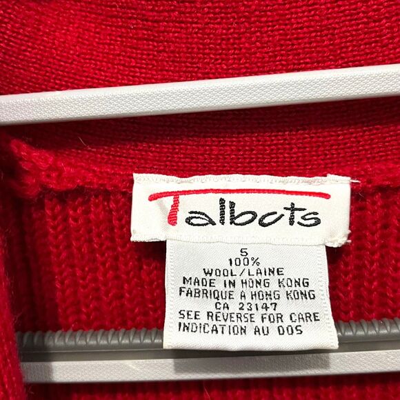 Talbots Sweater Vest Wool SZ S Preppy Red Double Breasted Gold Buttons Hong Kong - Picture 3 of 15